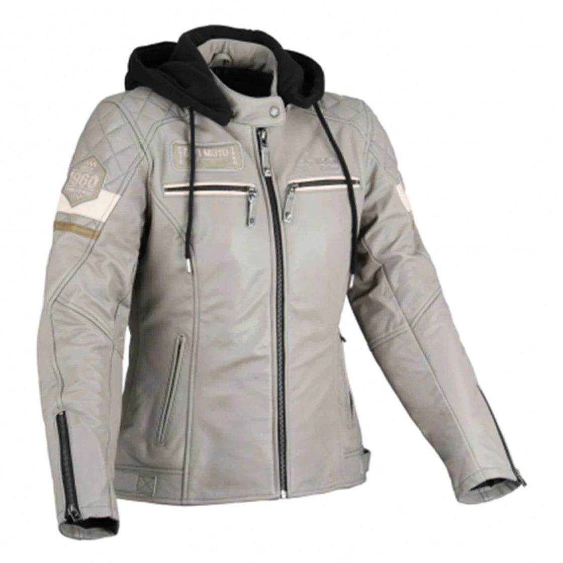 Grå mc dame jakke i casual design med hætte.