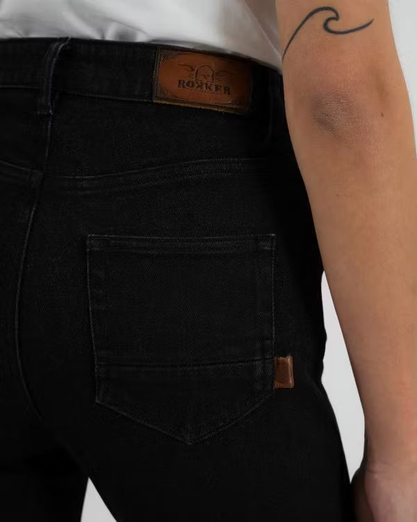 ROKKERTECH High Waist Sort Dame L34 Rokker