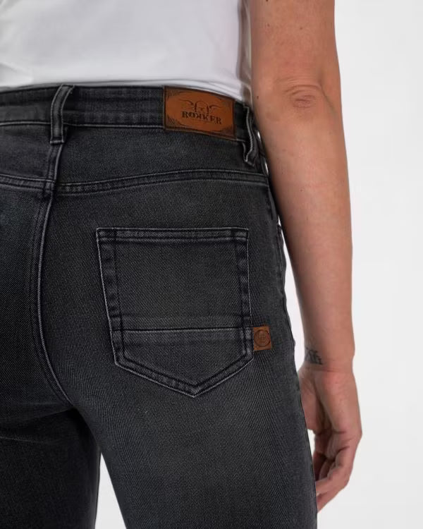 ROKKERTECH High Waist Dame Grå L32 Rokker