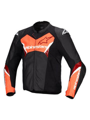 ALPINESTARS Læder Jakke Faster v3 Sort/Rød Fluo Sort/Rød Alpinestars