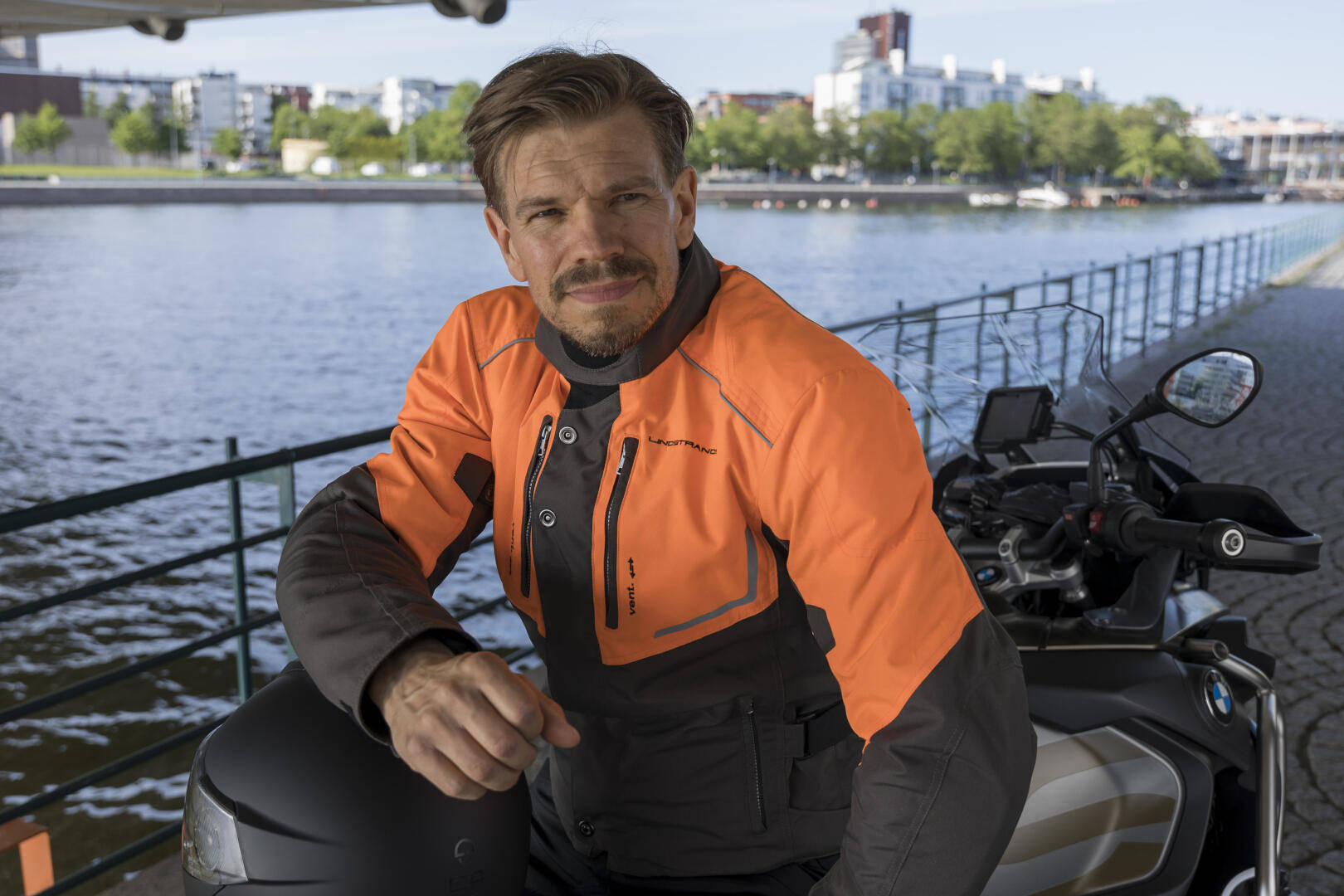 Lindstrands Halden Dryway Orange/Grå