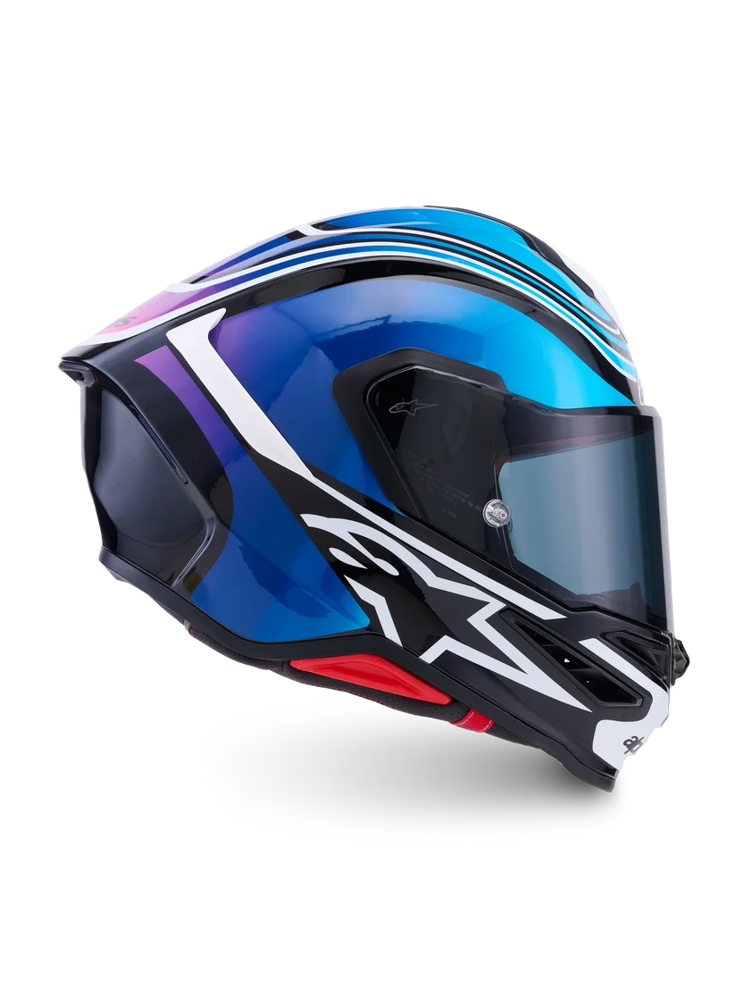 Alpinestars Supertech R7 Zeal Design Blå Pink MC Hjelm