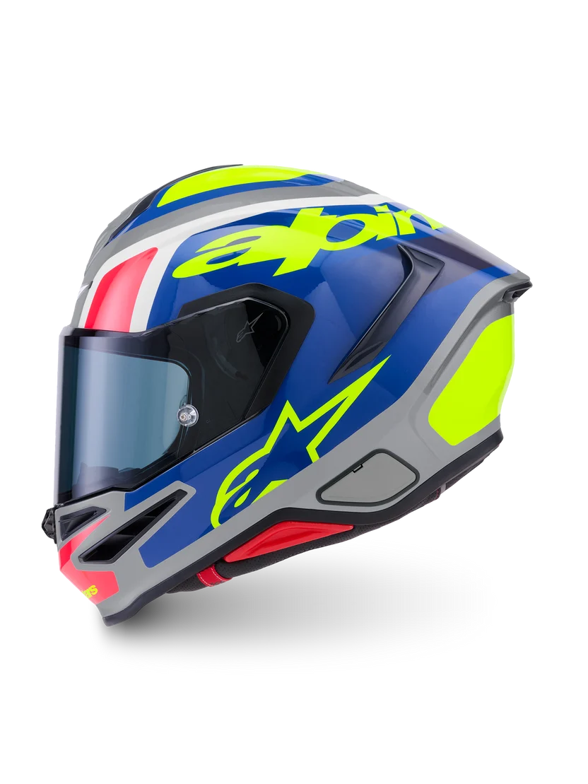 Alpinestars Supertech R7 Lumen Design Sølv Fluo Gul MC Hjelm