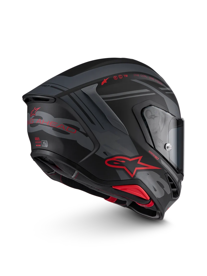 Alpinestars Supertech R7 Core Design Sort Grå MC Hjelm