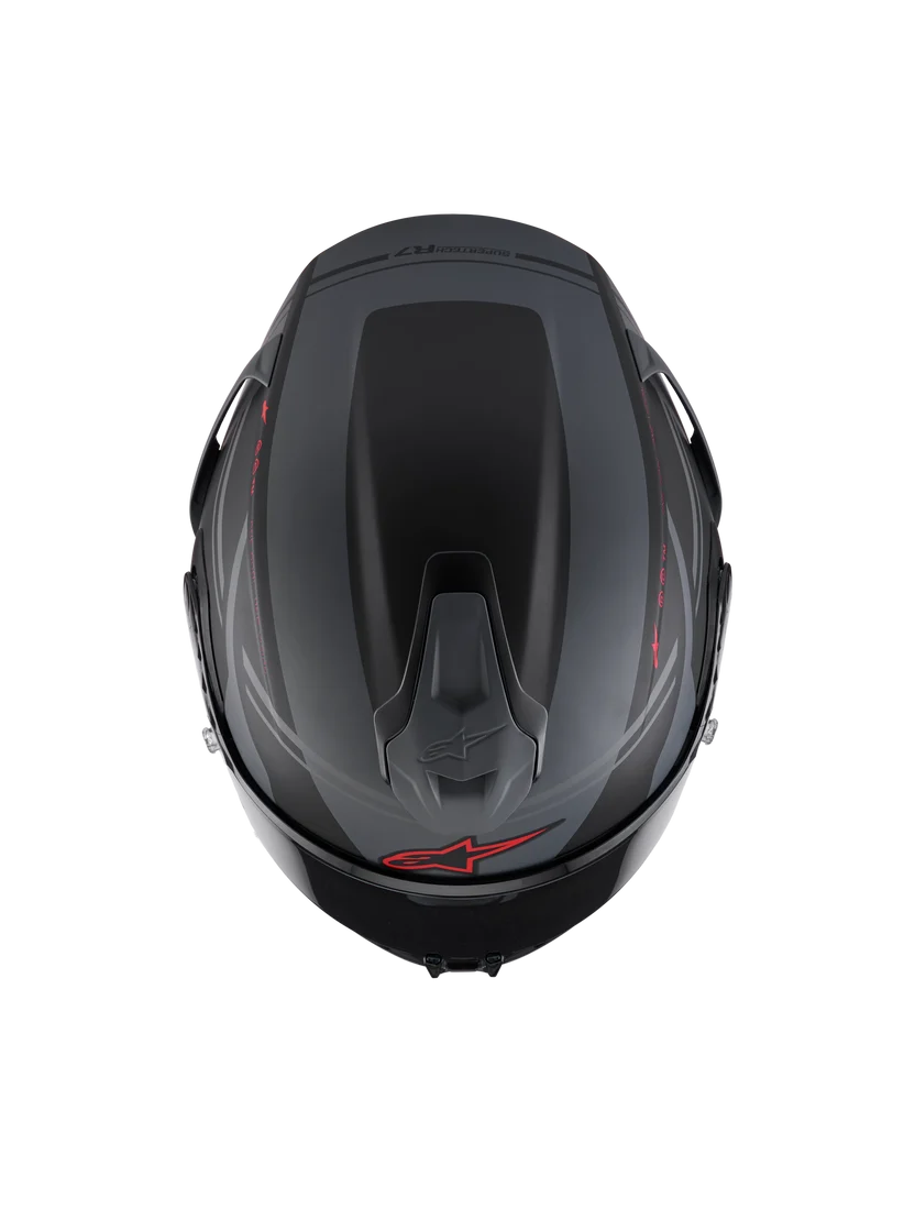 Alpinestars Supertech R7 Core Design Sort Grå MC Hjelm