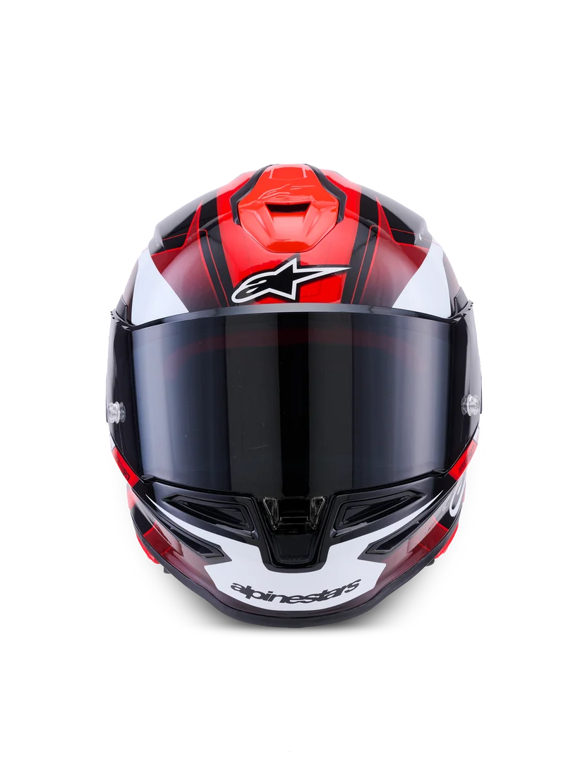 Alpinestars Superteceh R7 Kinetis Design Rød Hvid MC Hjelm