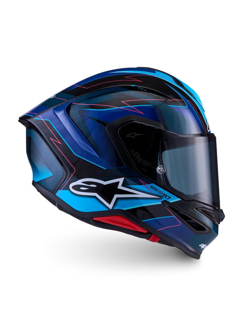 Alpinestars Supertech R7 Kinetis Deisgn Blå MC Hjelm