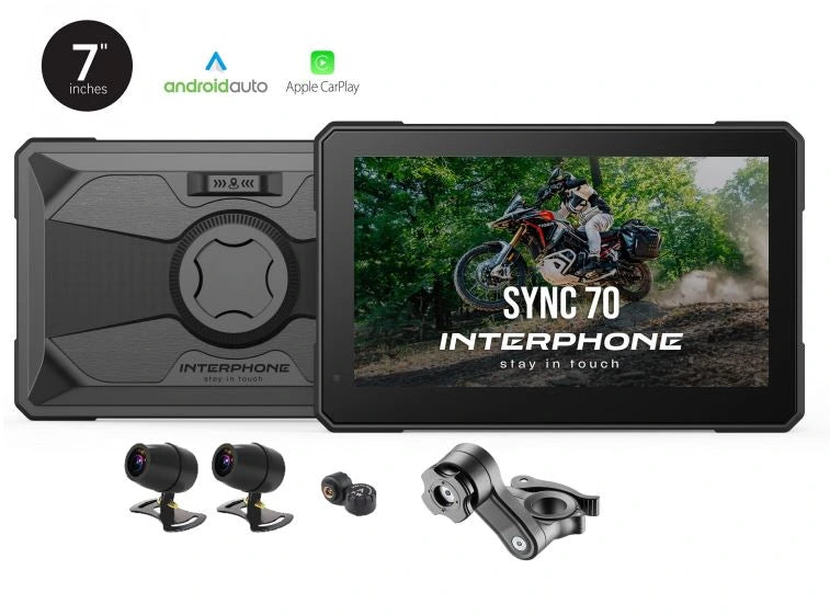 InterPhone RideSync 70 Apple Carplay til MC