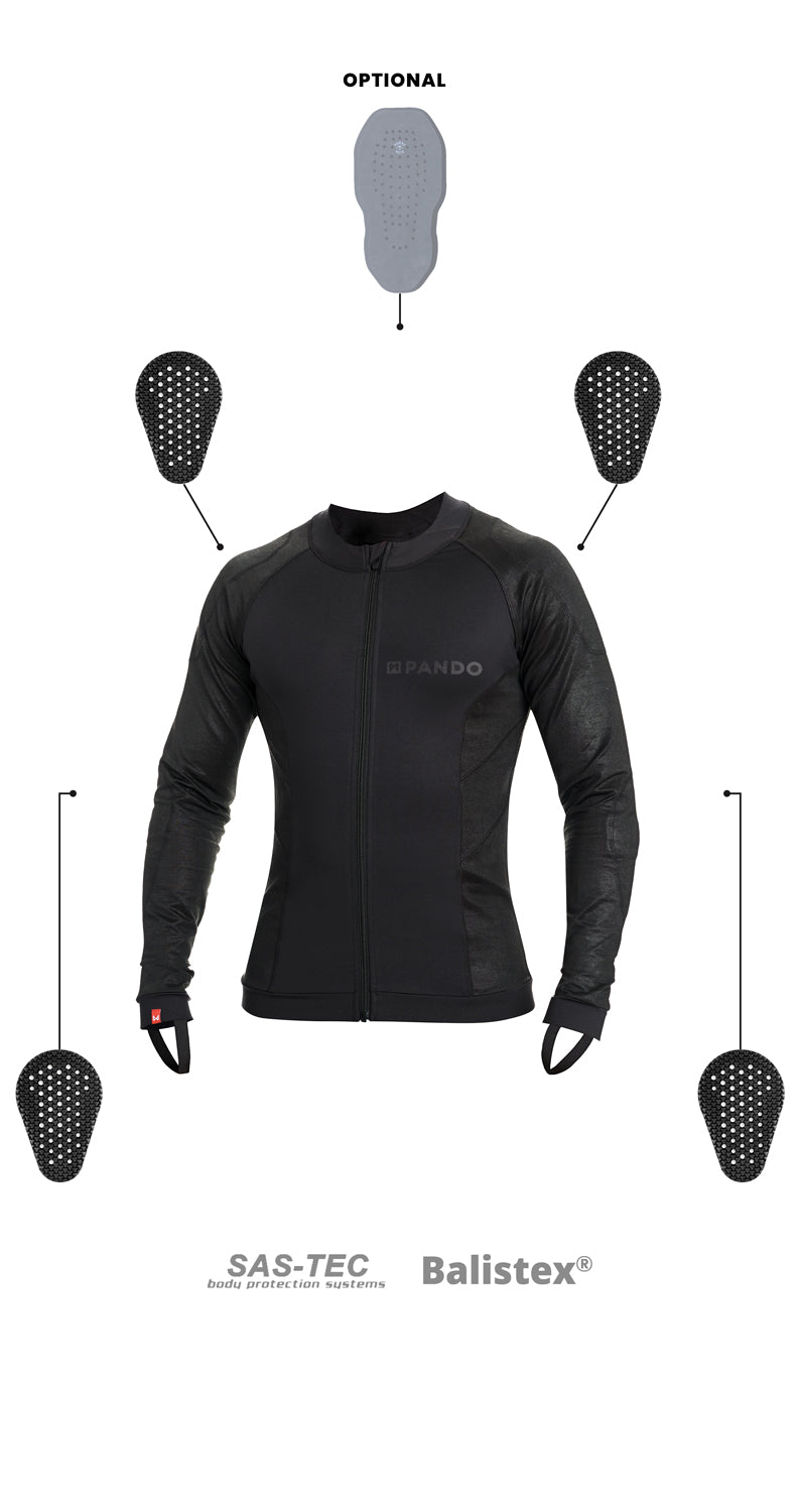 PANDO MOTO SHELL UH 03 PANSRET UNDERTØJ OVERDEL Pando Moto