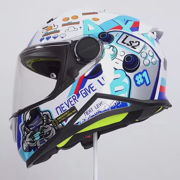 Indlæs video: LS2 Børnehjelm FF812 Next Level